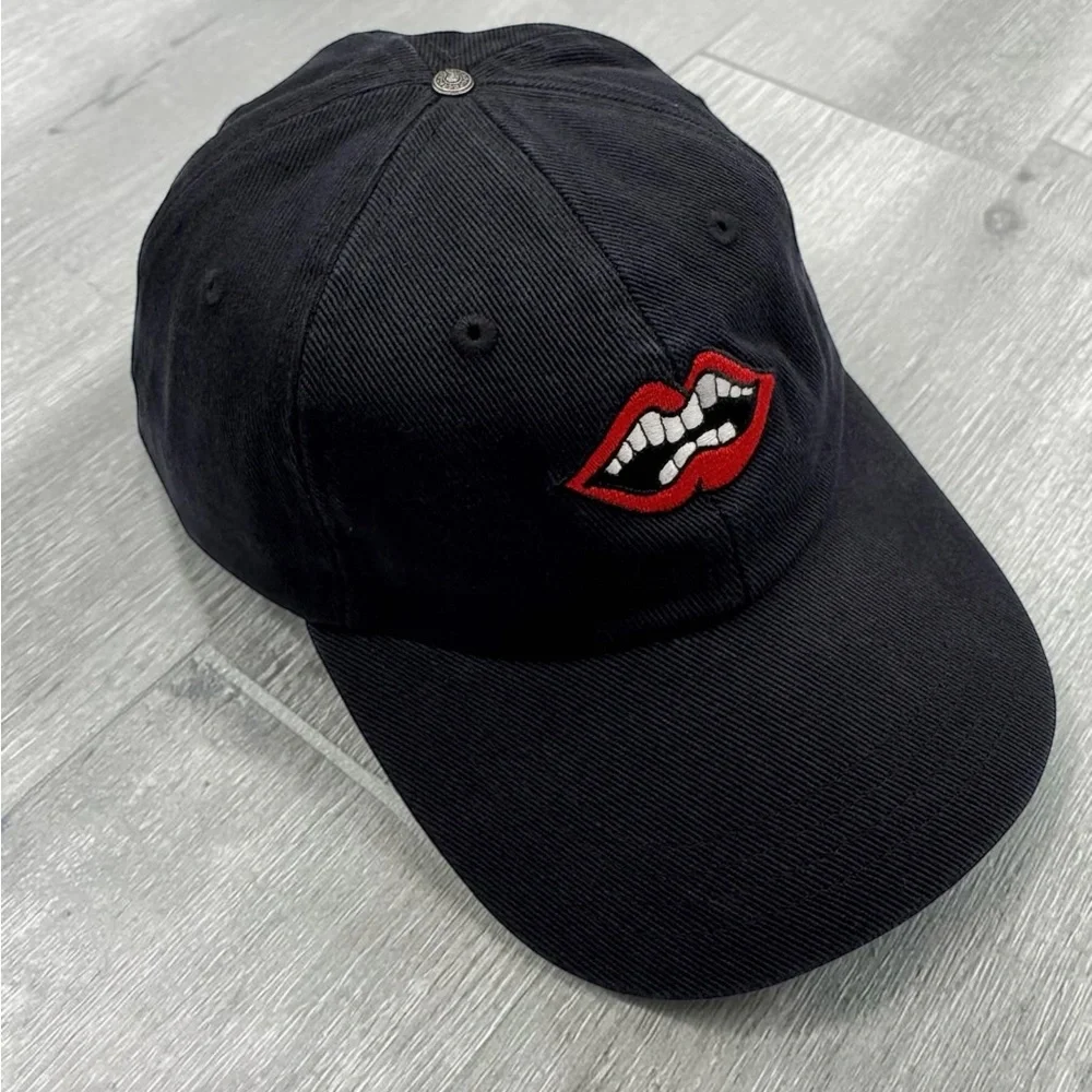 Chrome Hearts Matty Boy Chomper Leather‎ Strapback Hat Black Excellent Condition